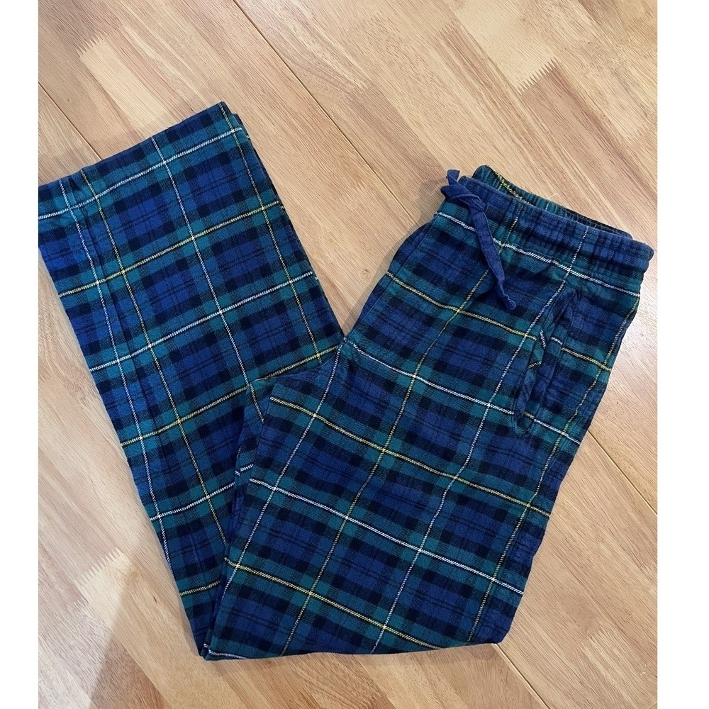 GAP X Pendelton Womens (M) Green Blue Plaid Cotton Flannel Pajama Lounge Pants